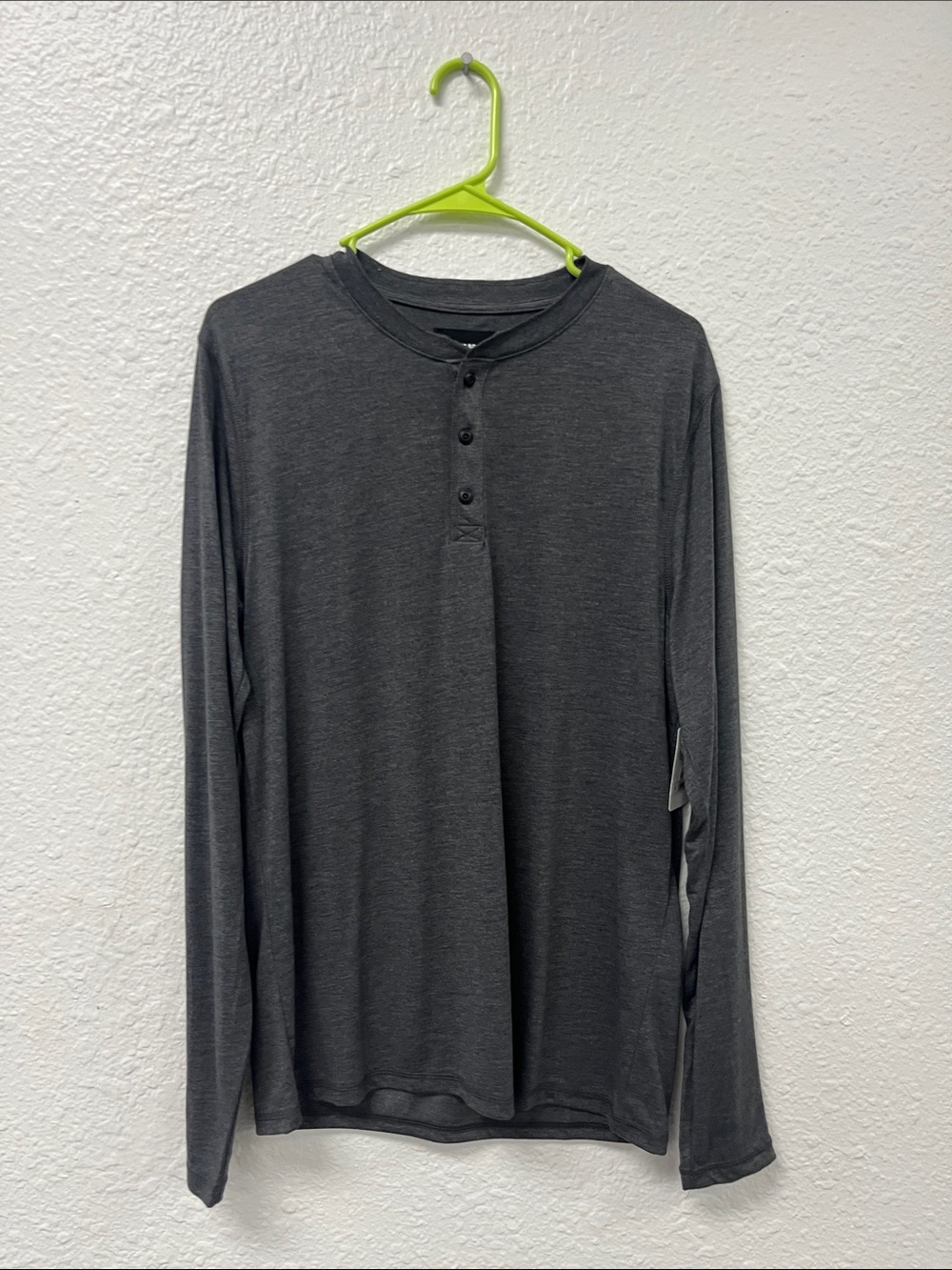 Lucky Brand Charcoal Long Sleeve Tencil Cotton Henley
#1042
